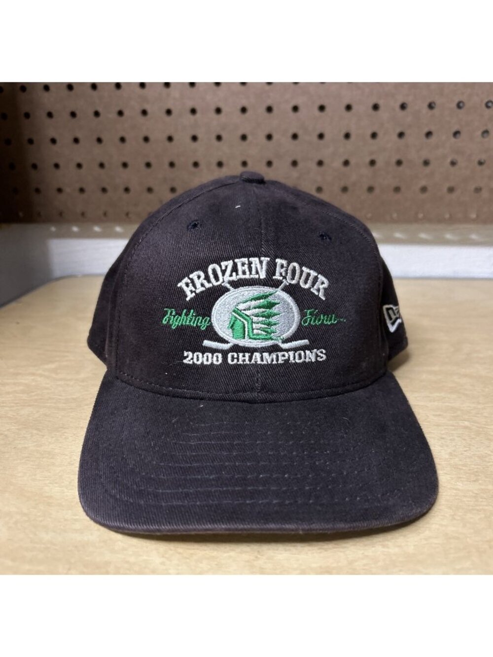 North Dakota Fighting Sioux Baseball Hat Cap UND Hockey 2000 Black Faded